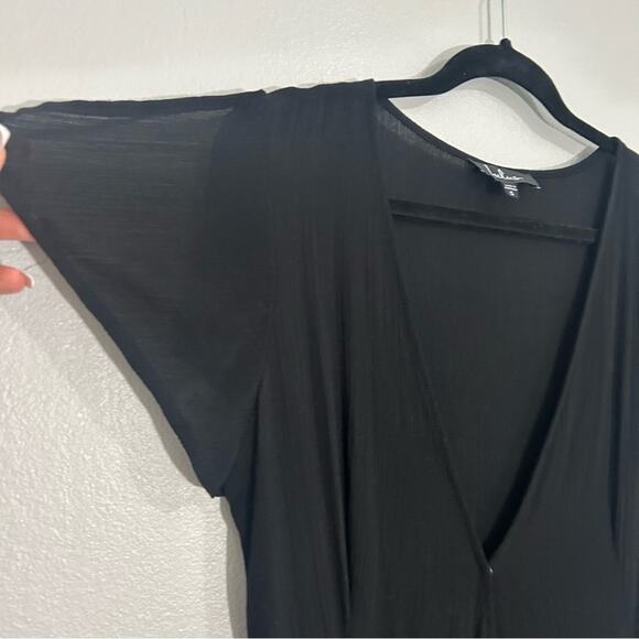 Lulu’s Heart Of Marigold Black Wrap Maxi Dress Size Small - Picture 8 of 15